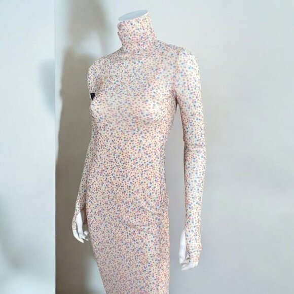 AFRM Revolve Shailene Floral Mesh Midi Dress Pink Size X Small - Picture 3 of 14